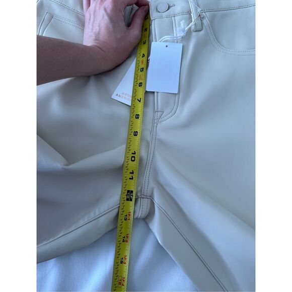 NWT GOOD AMERICAN Faux Leather PantsSz 6/29  Color Bone001 - Picture 6 of 10